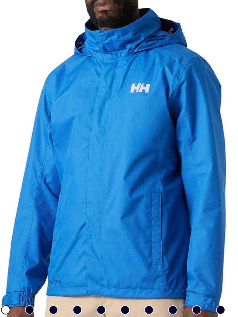 Helly Hansen Men’s Bright Blue Hooded Raincoat